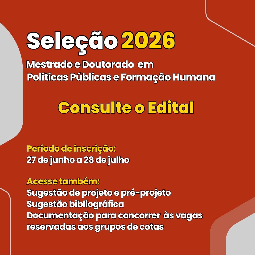 Cartaz da Seleção 2026 - Clique para acessar a página de seleção