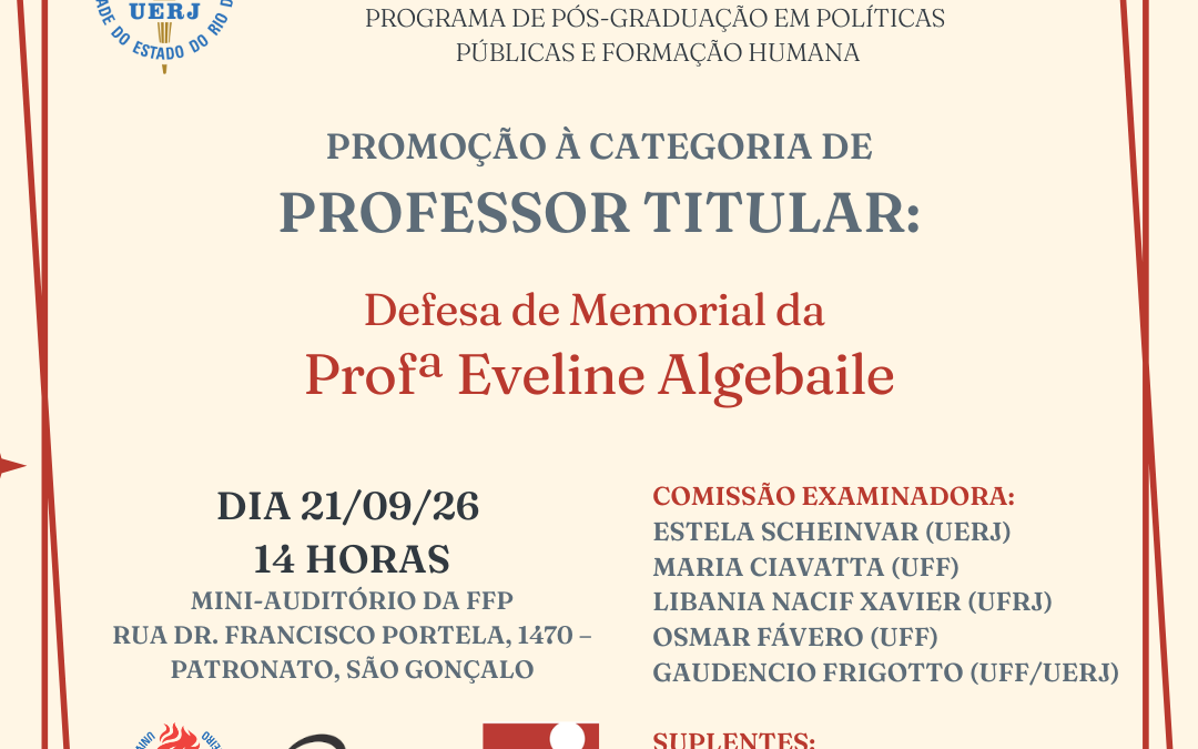 Defesa de Memorial da Prof.ª Eveline Algebaile